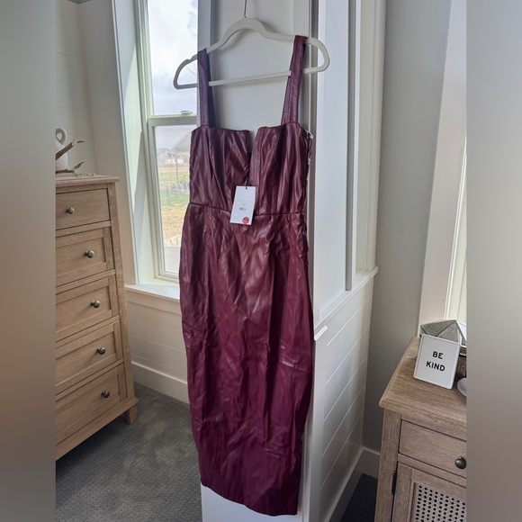 NOOKIE LEONA MIDI DRESS - WINE - Picture 4 of 7